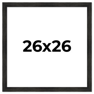 PosterPalooza | 26x26 Wide Barnwood Picture Frame, UV Acrylic, 6 Finishes - Grey, Brown, White, and Black - 1 of 4