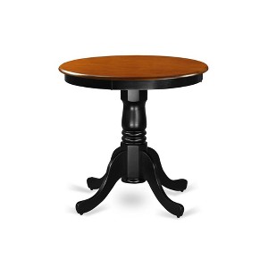 East West Furniture, Dining Table Black & Cherry, EMT-BCH-TP - 1 of 2
