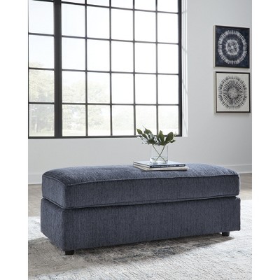 Albar Place Oversized Black Upholstered Accent Ottoman