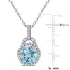 EVERLY JEWELRY | Sterling Silver 4 CT TGW White Topaz and Sky-Blue Topaz Pendant with Chain - 18 inch - 4 of 4