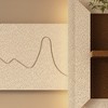 Adjustable 3-Color LED Sandstone Wall Decor with Simulated Plants - 3D Art Sculpture, Glass Vase & Remote Control Light for Living Room - 2 of 4