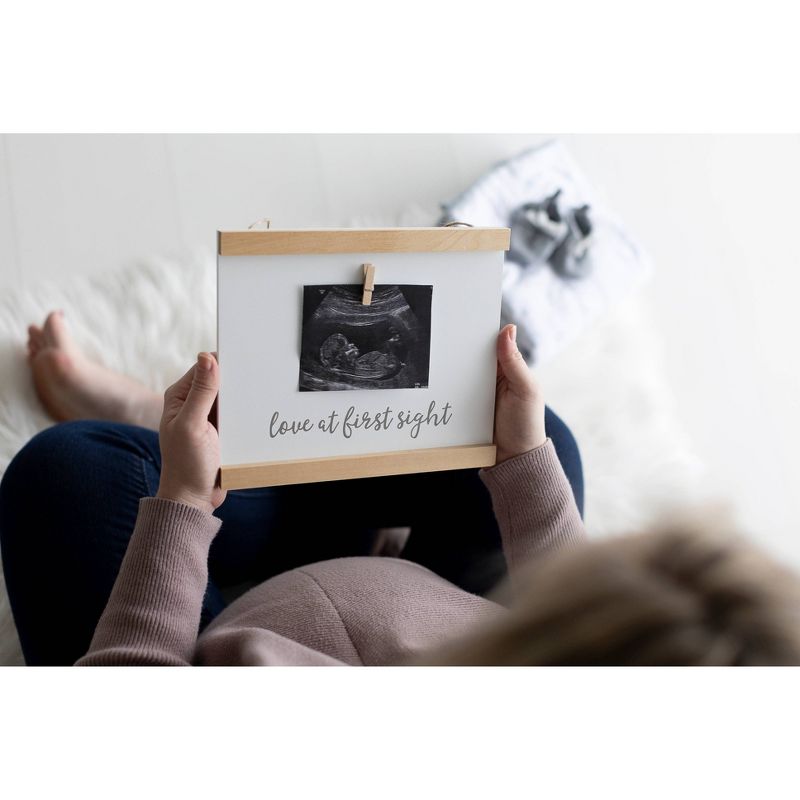 Pearhead Wooden Sonogram Wall Frame - 4&#34;x5&#34;, 4 of 7