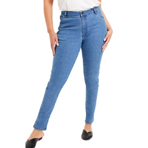 June + Vie Women's Plus Size June Fit Skinny Jeans, 18 W - Medium Wash :  Target
