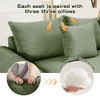 130" Corduroy Cloud L-Shaped Modular Sectional Sofa with Thick Cushions & Ottoman - 4 of 4