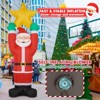 Itopfox 1 Piece 13.78FT Giant Christmas Inflatable Santa Claus Raising Star Built in LED Lights Outdoor Yard Garden Holiday Decor - 4 of 4