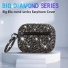HTUTWOO for Airpods Pro 3 Diamond Case, Rhinestone Bling Glitter Shockproof Protective Cover with Keychain for Girls and Women - 4 of 4