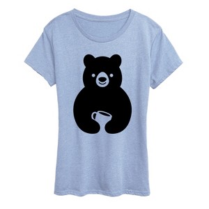 Women's - Instant Message - Coffee Bear Short Sleeve Graphic T-Shirt - 1 of 4