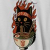 Rerun Island Men's Nippon Cat Ramen Long Sleeve Graphic Cotton Sweatshirt Hoodie - 2 of 4
