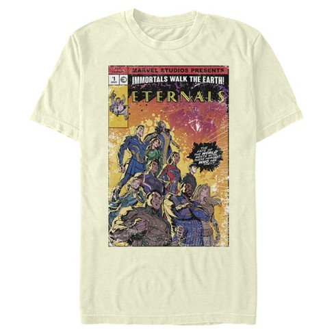 løgner Sjældent skepsis Men's Marvel Eternals Retro Group Comic Book Cover T-shirt : Target
