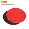 Unique Bargains Silicone Pot Holder Teapot Coaster Trivet Mat 4 Pcs - 3 of 4