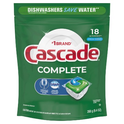 Cascade Fresh Scent Complete ActionPacs Dishwasher Detergents