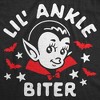 Lil Ankle Biter Baby Bodysuit Funny Sarcastic Vampire Graphic Novelty Halloween Jumper For Infants - Crazy Dog Baby Bodysuit For Halloween Season - 2 of 4