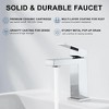 JANSNO Square Single Hole Bathroom Faucet with Pop-Up Drain and Water Supply Hoses - 4 of 4