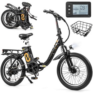 Costway Folding Electric Mountain Bike for Adults with 20" Fat Tires 750W Brushless Motor 54V 13Ah UL2849 - 1 of 4
