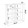 VYNXARIA Industrial Wood Frame Etagere Bookcase - 6-Shelf Open Back Bookshelf for Modern Offices and Living Rooms, Walnut/White - 3 of 4