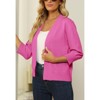 Womens Open Front 3/4 Sleeve Knit Cardigan Sweater Jacket with a Stylish Finish - 3 of 4
