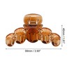 Unique Bargains Women's 3.9" Claw Clip Hair Accessories No Slip Plastic Brown - 3 of 4
