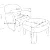 Sapphtopaz Modern Accent Chair with Ottoman Upholstered Reading Chair with Armrest & Backrest Leisure Sofa Chairs for Living Room, Bedroom - 4 of 4
