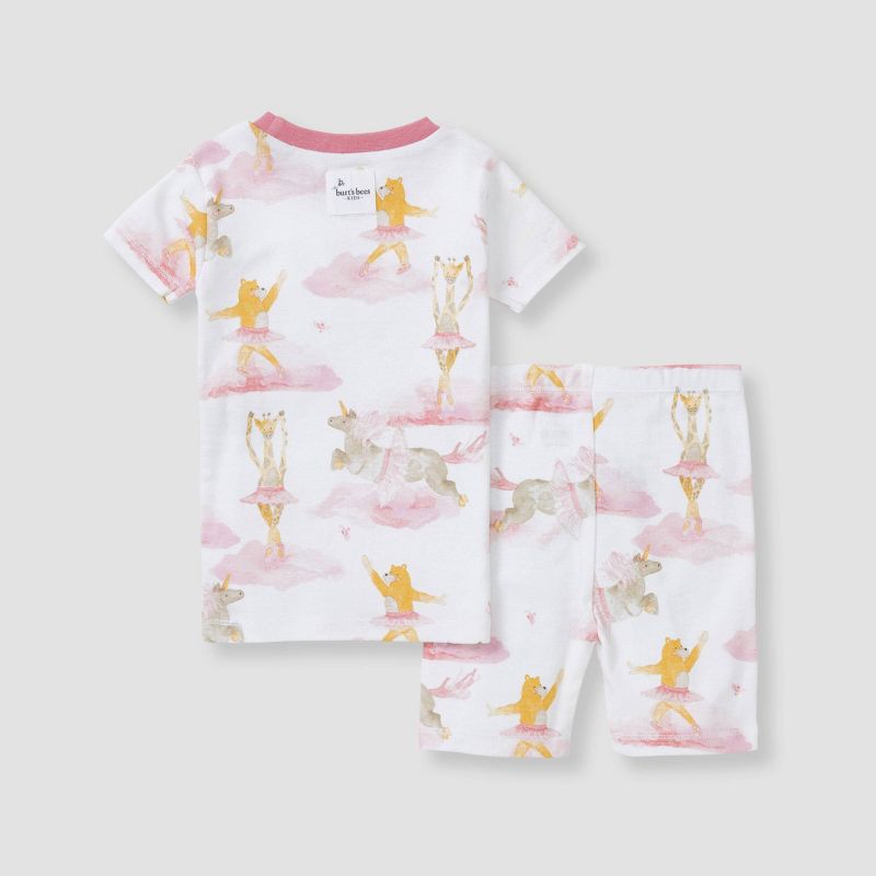 Burt's Bees Baby® Toddler Girls' 2pc Dream Ballet Cotton Snug Fit Pajama Set - Pink, 2 of 4