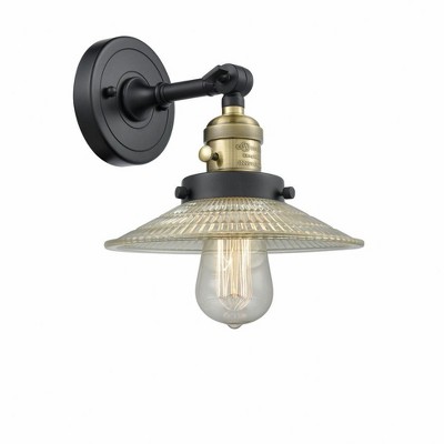 Halophane - 1 Light Wall Sconce In Industrial Style-8 Inches Tall and 8.5 Inches Wide
