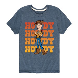 Boys' - Toy Story - Woody Howdy Stacked Short Sleeve Graphic T-Shirt - 1 of 4