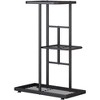 Acekool 3-Tier Metal Corner Plant Stand, Indoor Outdoor Plant Shelf with 4 Pot Holders, Space-Saving Display Rack, Dark Gray - 2 of 4