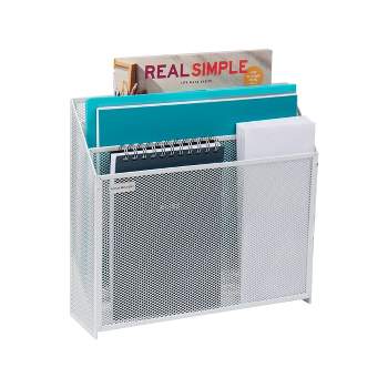 Mind Reader Desk Organizer with 2 Side Storage Compartments - Silver