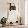 vidaXL Clothes Rack with Shelf 40.2"x19.7"x74.8" Bamboo - 3 of 4
