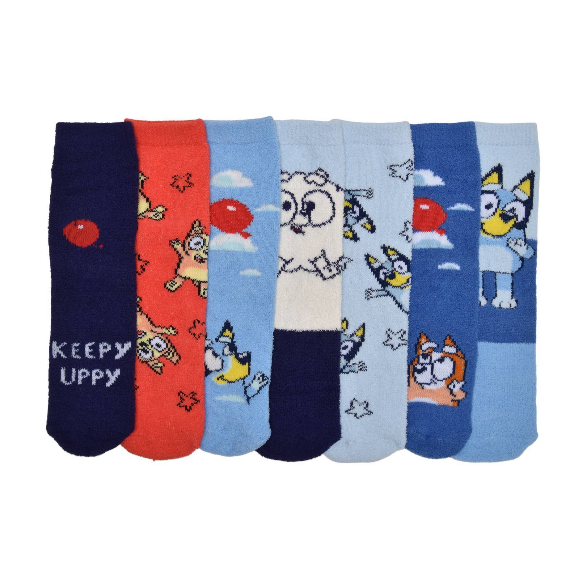 Boys' Bluey 7 Days of Cozy Socks - Navy Blue