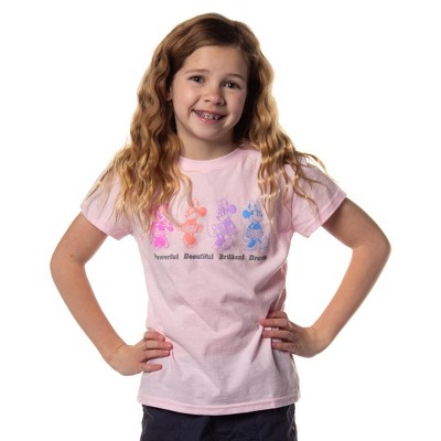 Disney Girl's Minnie Mouse Elegantly Sitting Tie-Dye Cropped T-Shirt