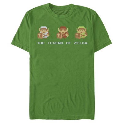 Men's Nintendo Legend Of Zelda Pixel Link Sweatshirt - Kelly Green - 2x  Large : Target