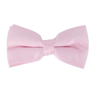 CTM Men's Satin Clip On Bow Tie
