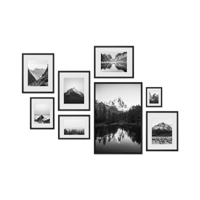 Haus and Hues Rye Gallery Wall Frame Set with Real Glass and Mat