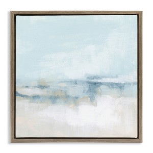 Stupell Industries Abstract Cloudy Landscape Blue Fog Floating Frame Canvas Art - 1 of 4