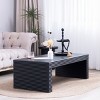 47.6 Modern Ribbed Design Coffee Table ,Rectangular Coffee Table for Living Room,Engineered Wood Low Profile Coffee Table-Cuddlewood - 2 of 4