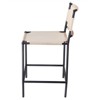 Jamie Young Co Asher 35" Transitional Leather & Steel Counter Stool in White - image 4 of 4