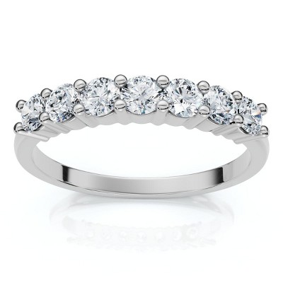 Pompeii3 3/8Ct Diamond Wedding Stackable Womens Anniversary Ring 14k Gold or Pt Lab Created