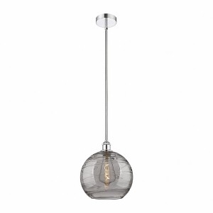 Athens Deco Swirl - 1 Light Stem Hung Mini Pendant In Industrial Style-12.88 Inches Tall and 12 Inches Wide - 1 of 1