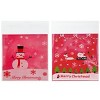 Wrapables Transparent Self-Adhesive 4" x 4" Candy and Cookie Bags, Favor Treat Bags for Parties and Wedding (200pcs), Snowman & Sleigh Ride - 2 of 4