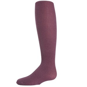 Memoi Girls' Essential Ribbed Heather Nylon Tights - 1 of 2