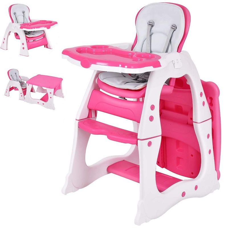 Infans 3 in 1 Baby High Chair Play Table Seat Booster Toddler Feeding Tray, 1 of 8