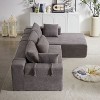 108 Modern Chenille Sectional Sofa with 6 Pillows - Right Chaise Configuration" - 2 of 4