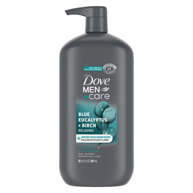Dove Men+Care Blue Eucalyptus + Birch Micromoisture Relaxing Body + Face Wash - 30 fl oz, 3 of 10