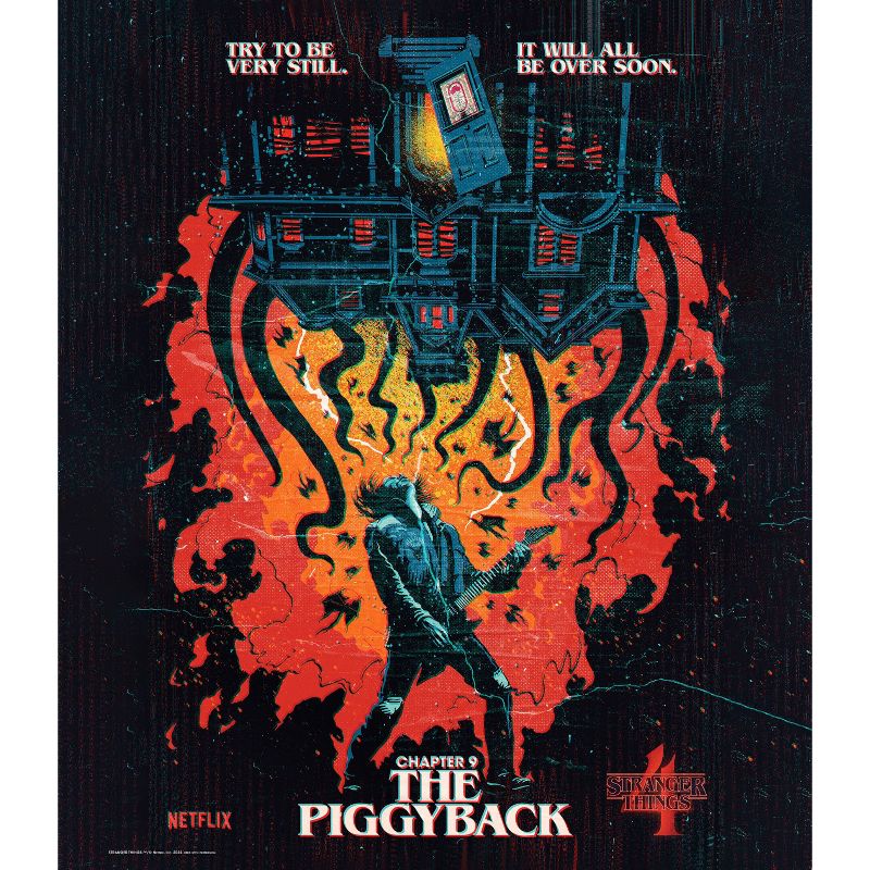 Stranger Things X Butcher Billy The Piggyback Kids&#39; Tapestry Black/Red/Blue - RoomMates, 1 of 6