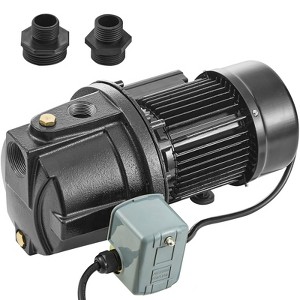 VEVOR 1HP Premium Cast Iron Shallow Well Jet Water Pump, 115 Volt, 17.6 GPM 164 FT Maximum Head Irrigation Water Pump, Black - 1 of 4