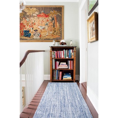 Handmade Light Blue Wool Reversible Rug 6' x 9'