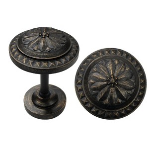 Colette Designer Decor Drapery Medallion Holdback - 5 Finishes - 1 of 1