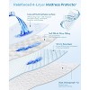 Aoibox Premium Cooling King Size Mattress Protector 100% Waterproof Breathable Deep Pocket Ultra Soft Noiseless Cover White - 3 of 4