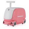 DOMETOUR Kids Ride on Suitcase with Storage Space, Pulling Rope and Stickers, Pink - 4 of 4