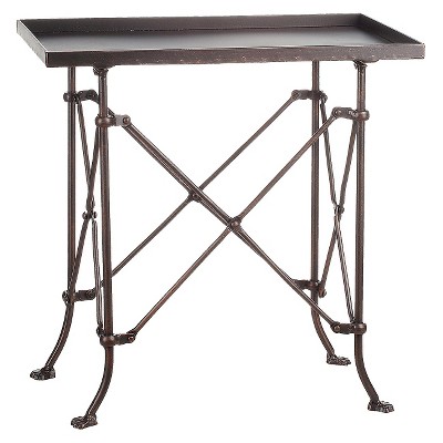 Metal Table with Bronze Finish - Brown